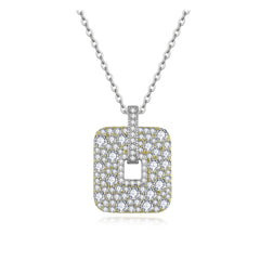 Elegant PS486 925 Silver Necklace with Dazzling Charm