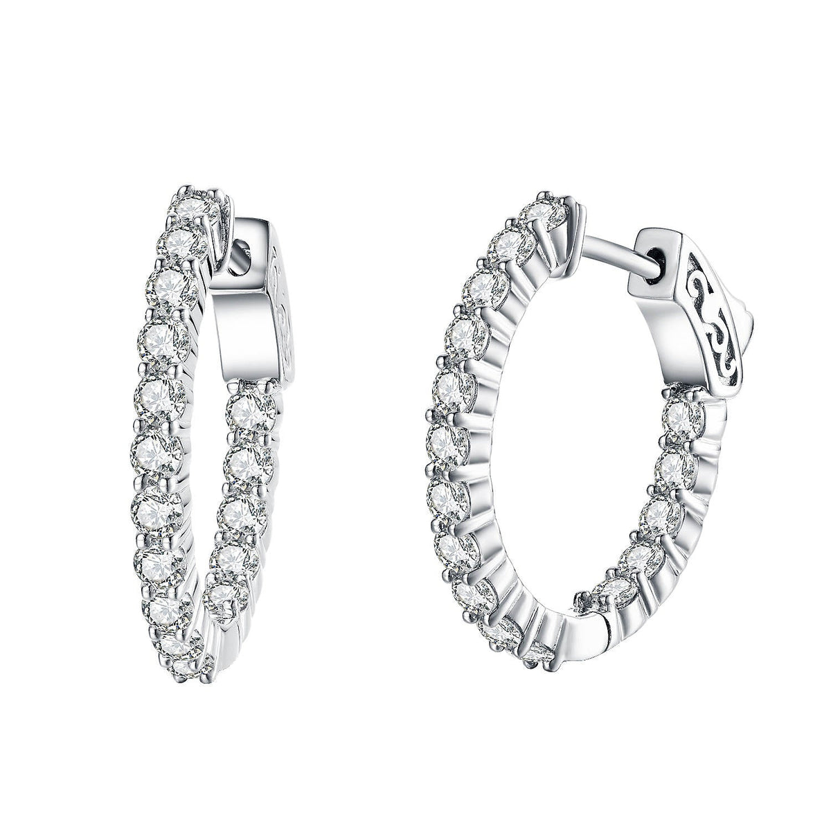 J - HS1 SILVER 21x23.5 oval hoop ES223