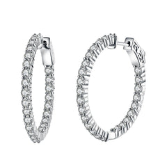 J - HS8 SILVER 30mm round hoop ES238