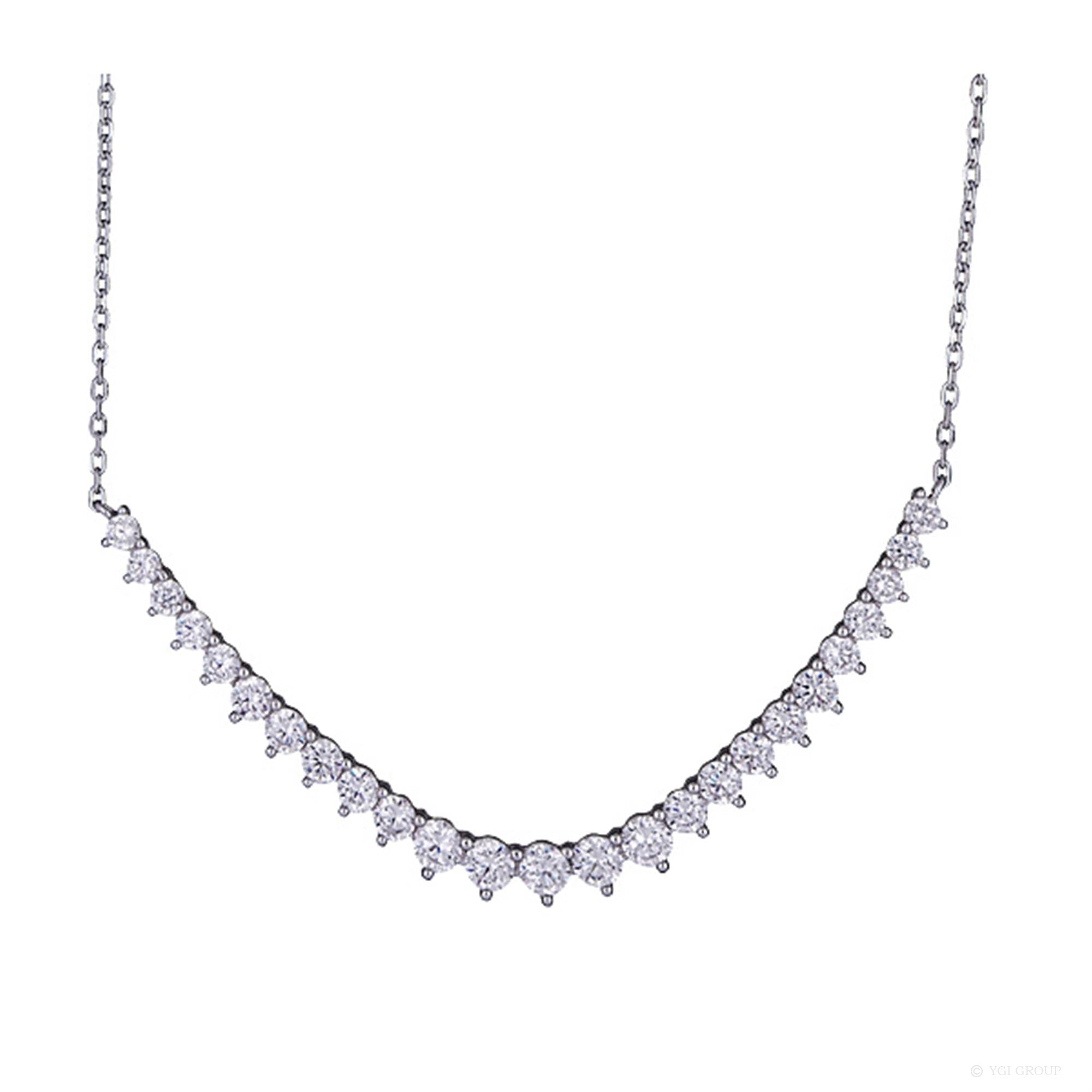 J - N32 Cz bar necklace silver