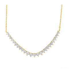 J - N33 Cz bar necklace gold