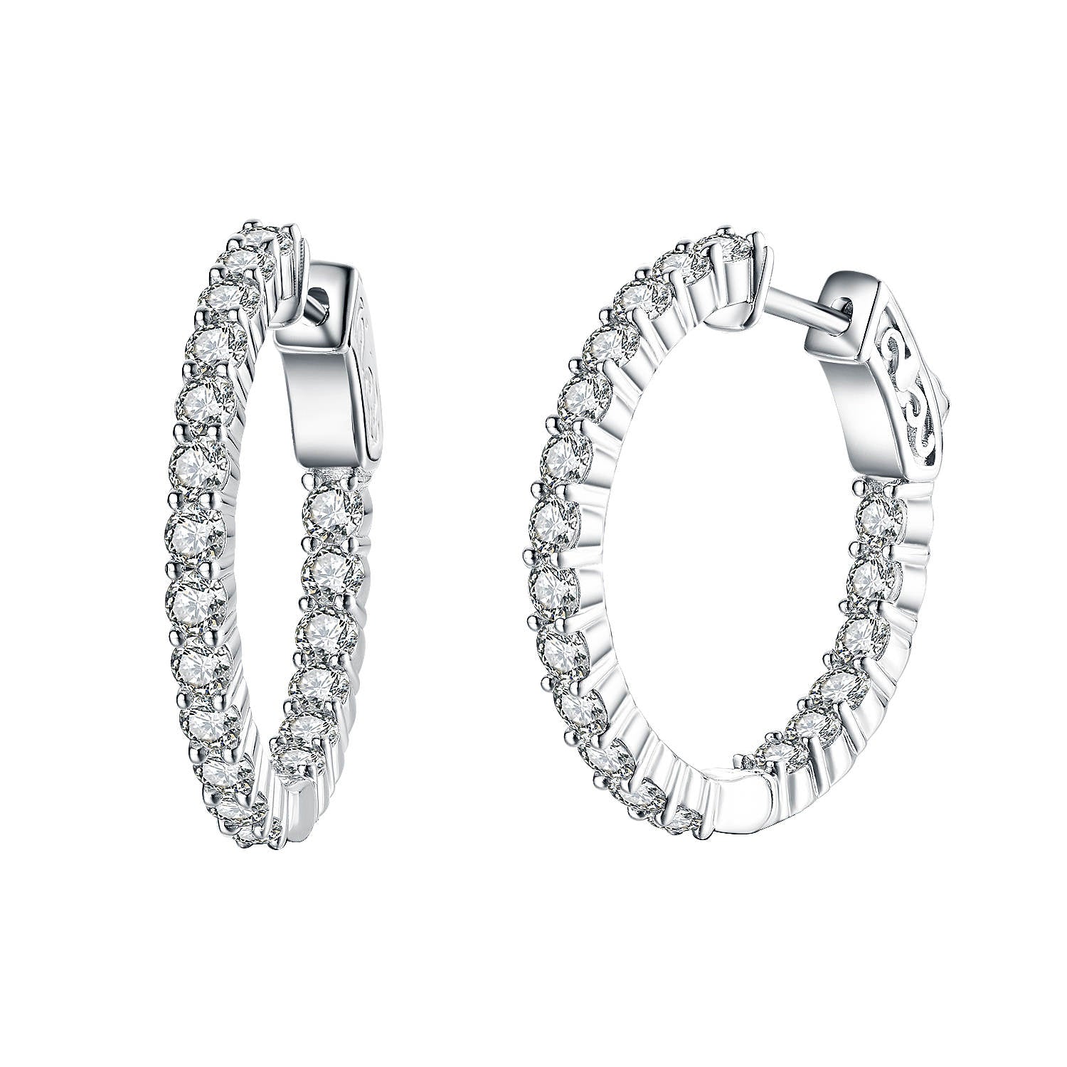 J - HS3 SILVER 20x24mm oval hoop ES222