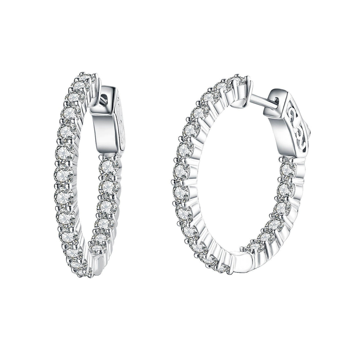 J - HS3 SILVER 20x24mm oval hoop ES222