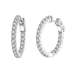 J - HS3 SILVER 20x24mm oval hoop ES222